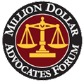 Logo Recognizing Todd Law Firm's affiliation with Million Dollar Advocates Forum
